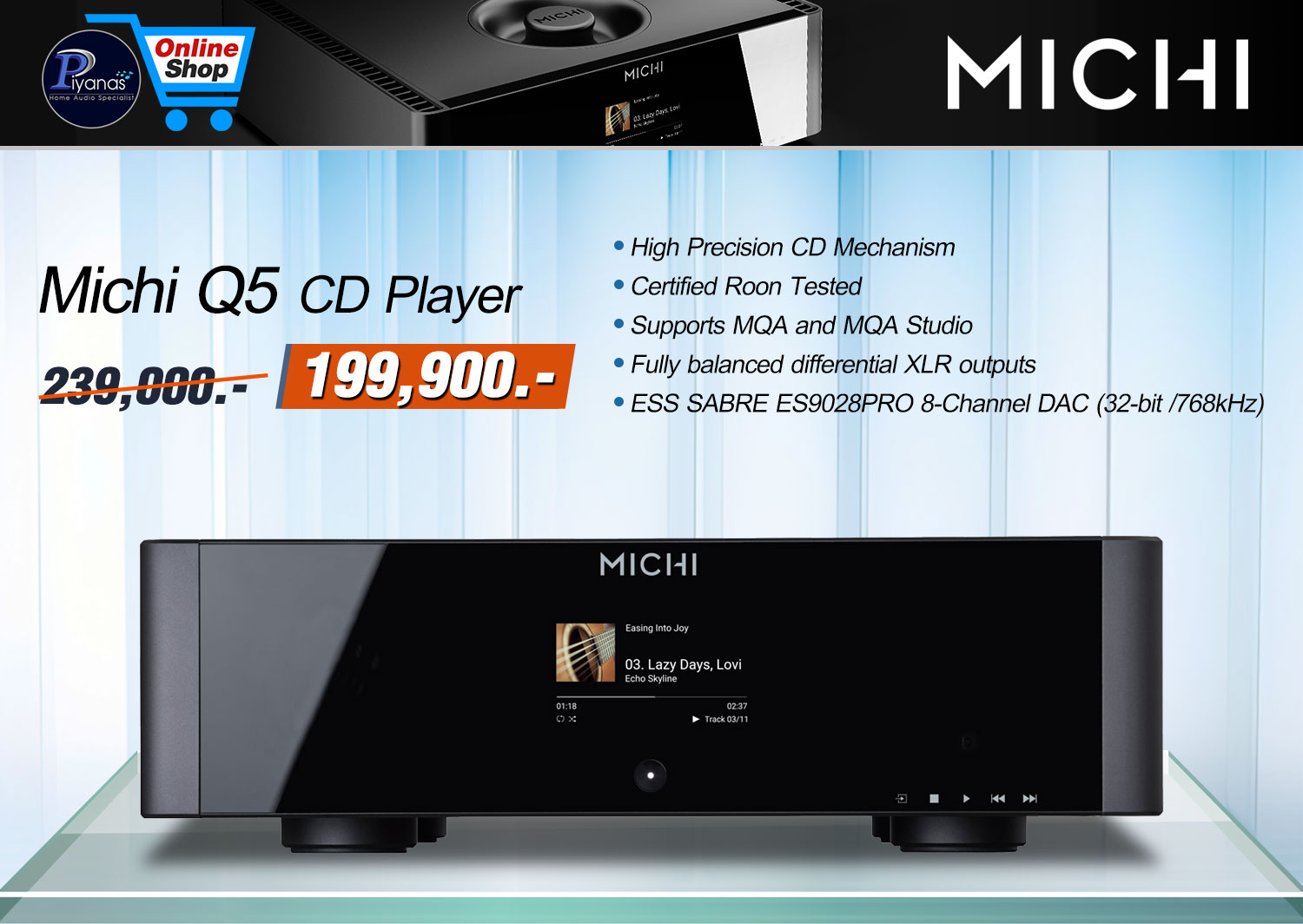 Q-5 CD Player (Black) - 1