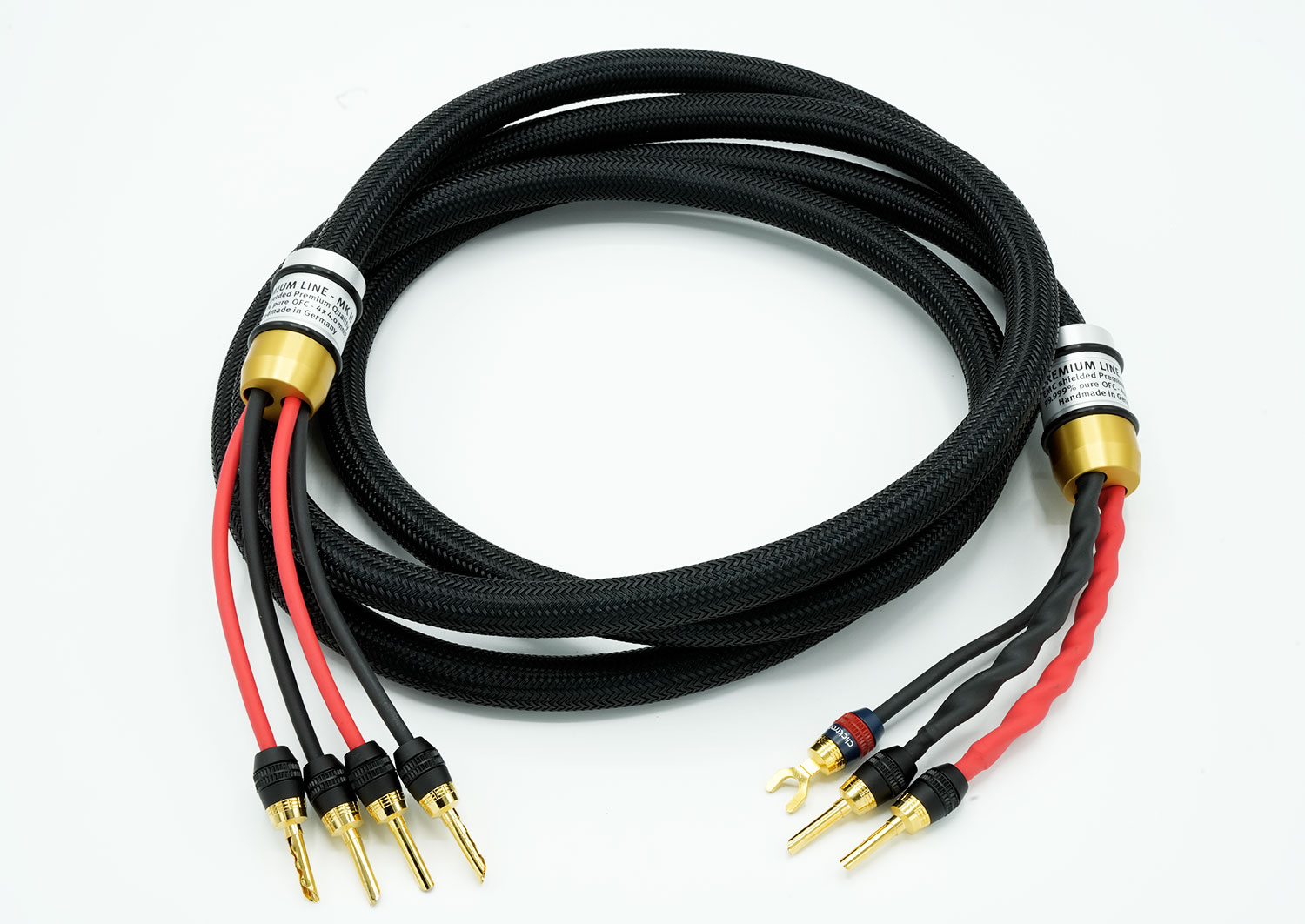 Premium Line MKII (Single To Bi-Wire) (Banana) (3.0M) [Speaker Cable]