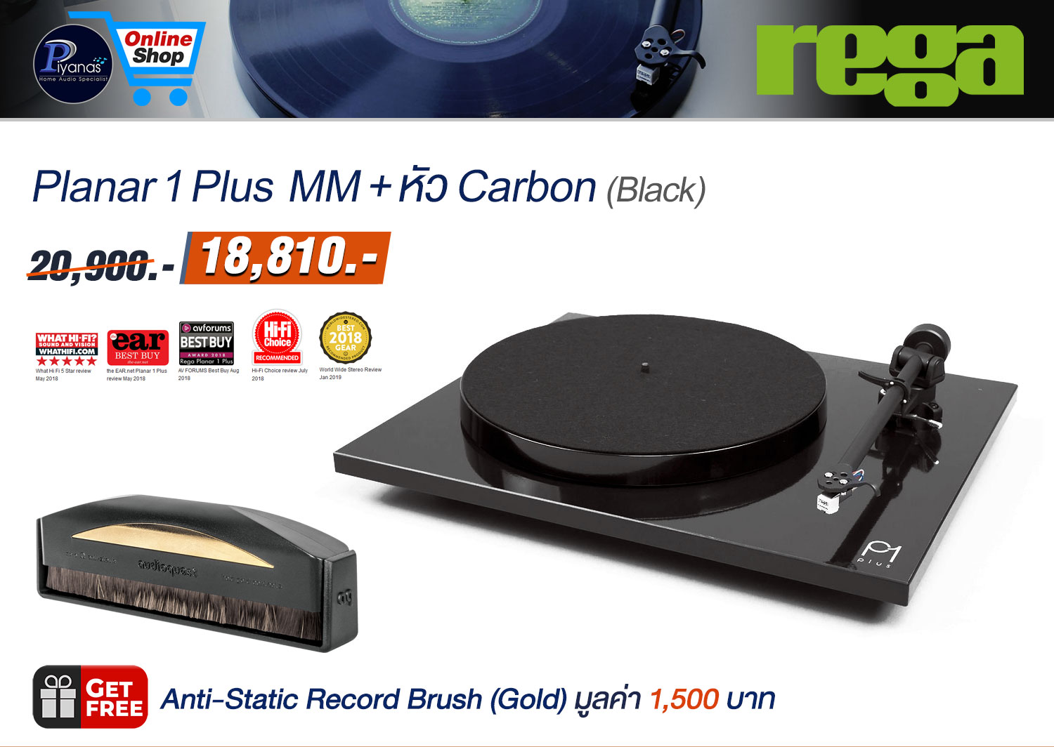  PLANAR 1 Plus Mm + หัว Carbon (Black)/(White)