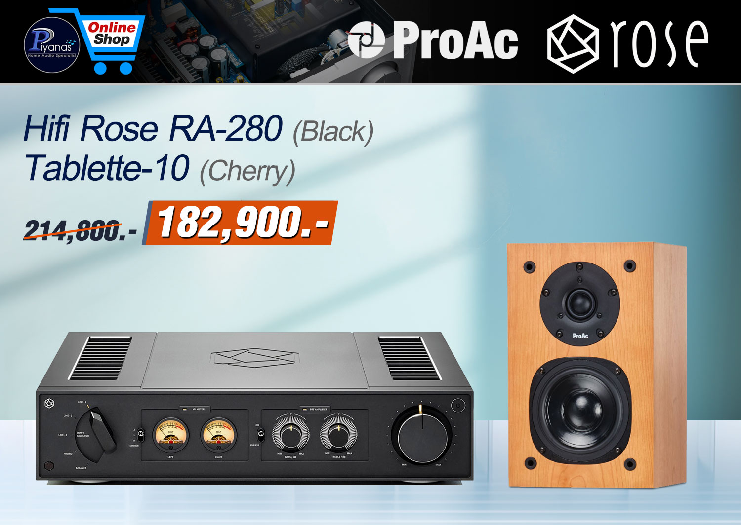 RA-280 (Black)/(Silver) + Tablette-10 (Cherry)