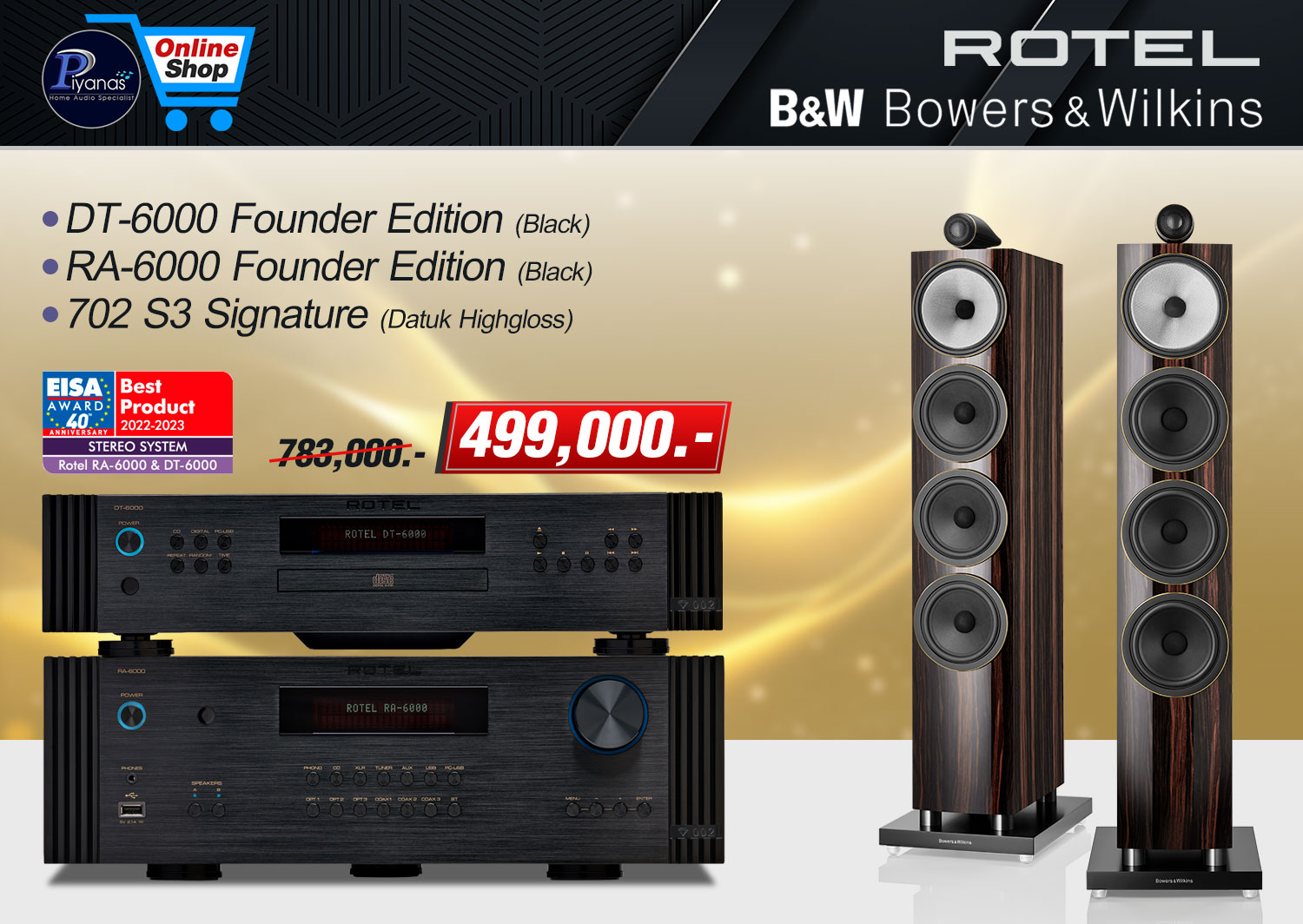 RA-6000 + DT-6000 Founder Edition (Black) + 702 S3 Signature (Datuk Highgloss)/(Midnight Blue)