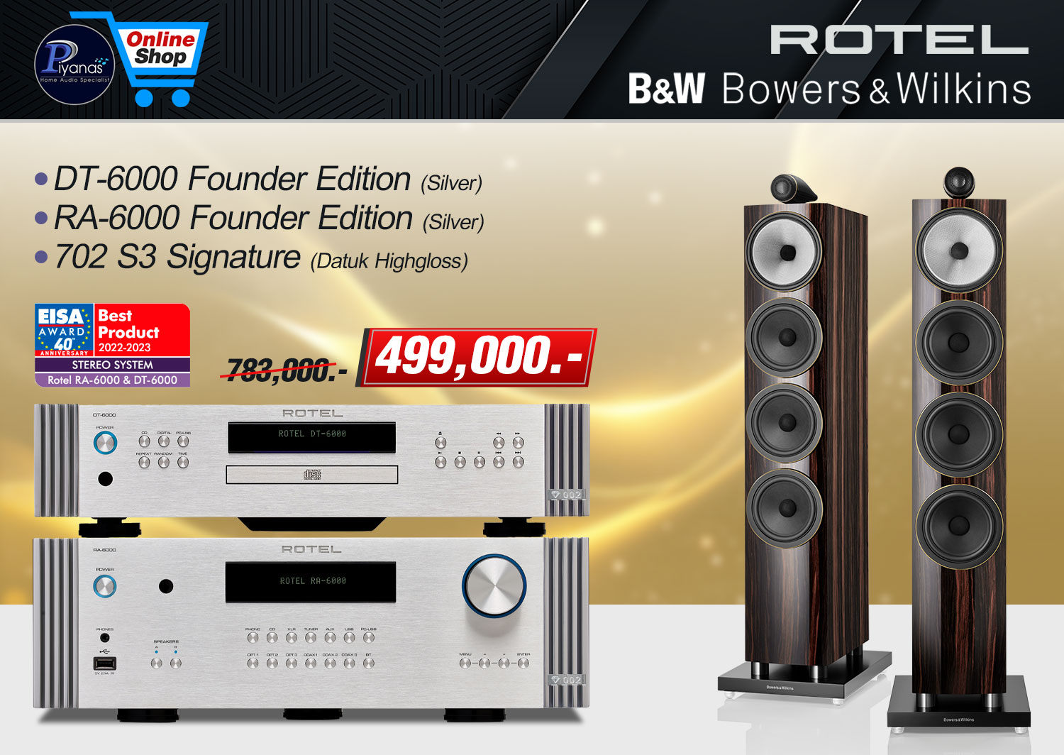 RA-6000 + DT-6000 Founder Edition (Silver) + 702 S3 Signature (Datuk Highgloss)/(Midnight Blue) - 1